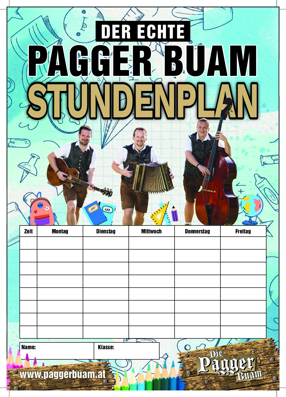Stundenplan "Pagger Buam"